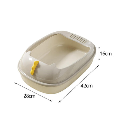 🐱 Cat Litter Tray With Raised Back – Gentle Grooming for Happy Cats! ✨