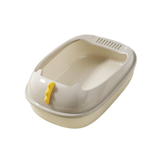 🐱 Cat Litter Tray With Raised Back – Gentle Grooming for Happy Cats! ✨