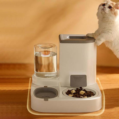🐾 2-in-1 automatic food and water dispenser – Automatic care, all-in-one flair! 🍗💧