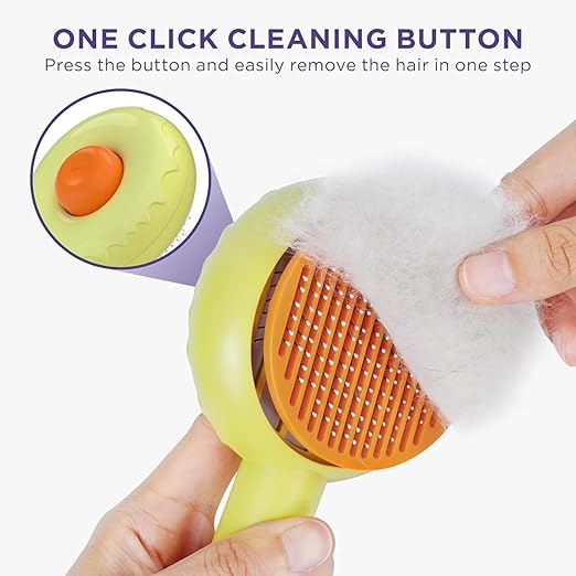 🐾 Self-Cleaning Slicker Brush – Tangle-Free Grooming! ✨🖌️