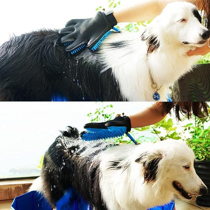 🛁 Pet Bathing Glove with Hose – Easy & Fun Cleaning!