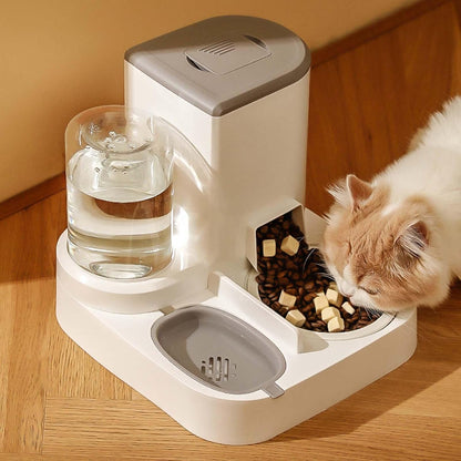 🐾 2-in-1 automatic food and water dispenser – Automatic care, all-in-one flair! 🍗💧